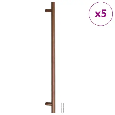 vidaXL Ročaji za omarico 5 kosov bron 480 mm nerjaveče jeklo