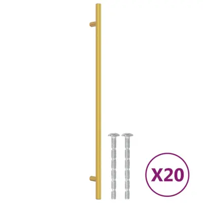 vidaXL Ročaji za omarico 20 kosov zlati 320 mm nerjaveče jeklo