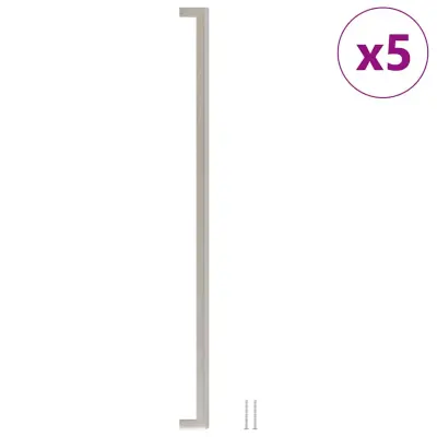 vidaXL Ročaji za omarico 5 kosov srebrna 480 mm nerjaveče jeklo