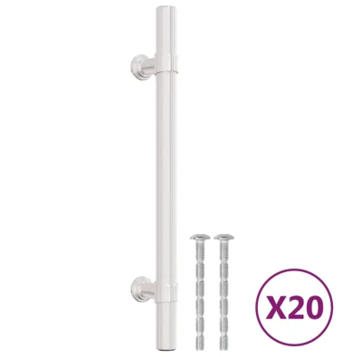 vidaXL Ročaji za omarico 20 kosov srebrna 128 mm nerjaveče jeklo