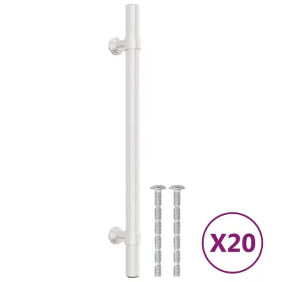 vidaXL Ročaji za omarico 20 kosov srebrna 160 mm nerjaveče jeklo