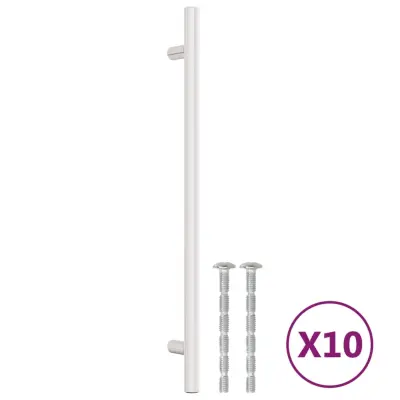 vidaXL Ročaji za omarico 10 kosov srebrna 224 mm nerjaveče jeklo