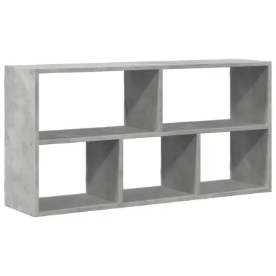 vidaXL Stenska polica betonsko siva 100x25x50 cm inženirski les