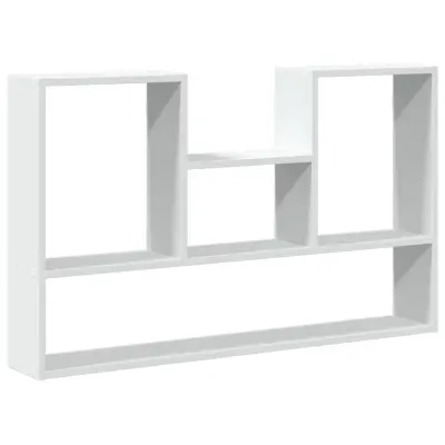 vidaXL Stenska polica bela 99x15x60 cm iverna plošča