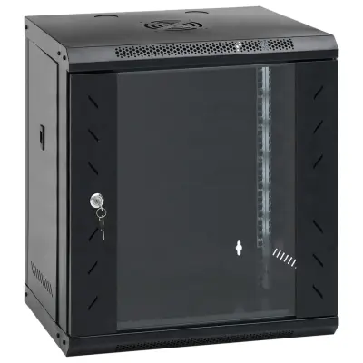 vidaXL Stenska omrežna omarica 12U 19" IP20 53x40x60 cm