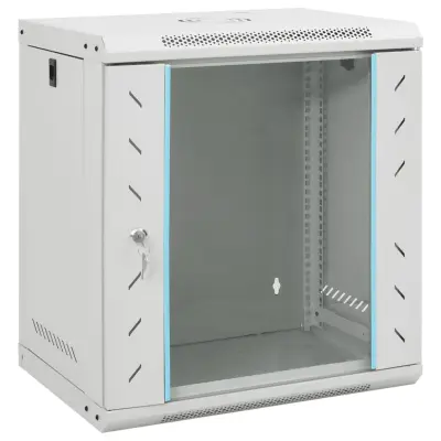 vidaXL Stenska omrežna omarica 12U 19" IP20 53x40x60 cm