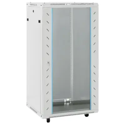 vidaXL Omrežna omarica 22U 19" IP20 siva 60x60x120 cm