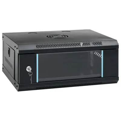 vidaXL Stenska omrežna omarica 4U 19" IP20 53x40x21 mm