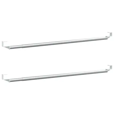 vidaXL Karnise 2 kosa bele in srebrne 40-60 cm aluminij