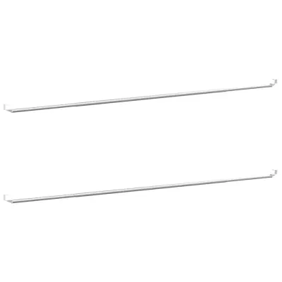 vidaXL Karnise 2 kosa bele in srebrne 90–130 cm aluminij