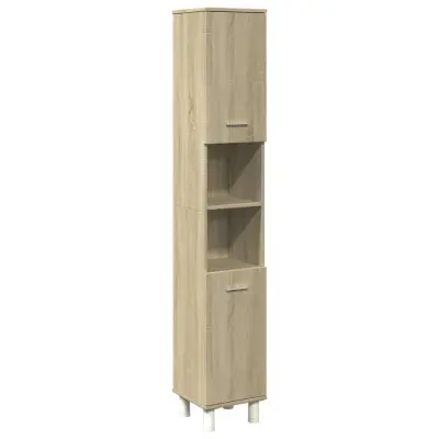 vidaXL Kopalniška omarica sonoma hrast 30,5x30x179 cm inženirski les