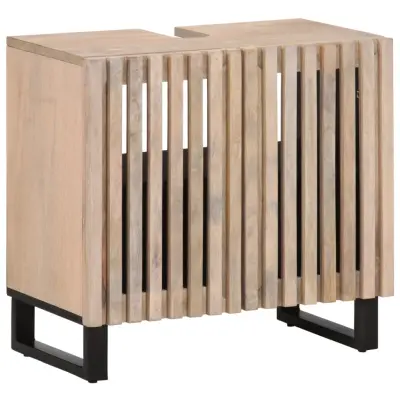 vidaXL Kopalniška omarica 62x34x58 cm trden mangov les