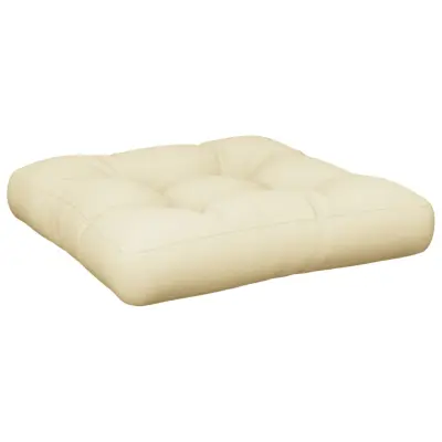 vidaXL Blazina za palete krem 58x58x10 cm blago