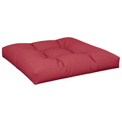 vidaXL Blazina za kavč iz palet vinsko rdeča 80x80x12 cm