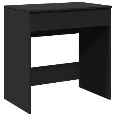 vidaXL Toaletna mizica z ogledalom črna 73x46,5x120 cm