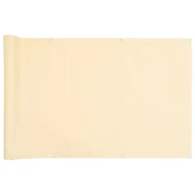 vidaXL Balkonsko platno za zasebnost krem 400x75 cm PVC