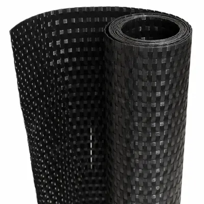 vidaXL Balkonsko platno črno 300x80 cm poli ratan