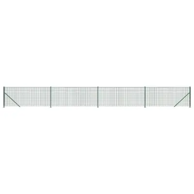 vidaXL Mrežna ograja s prirobnico zelena 0,8x10 m