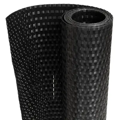 vidaXL Balkonsko platno črno 1000x100 cm poli ratan