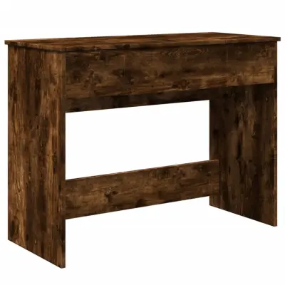 vidaXL Toaletna mizica z ogledalom dimljen hrast 100x45x76 cm