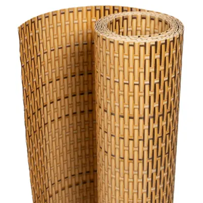 vidaXL Balkonsko platno svetlo rjavo 300x90 cm poli ratan