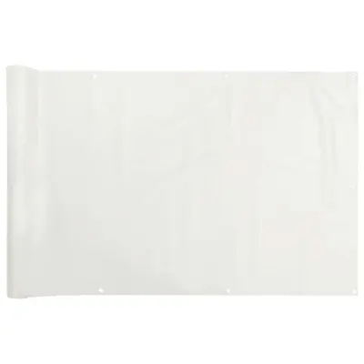 vidaXL Balkonsko platno za zasebnost belo 400x90 cm PVC