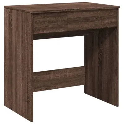 vidaXL Toaletna mizica z ogledalom rjav hrast 73x46,5x120 cm
