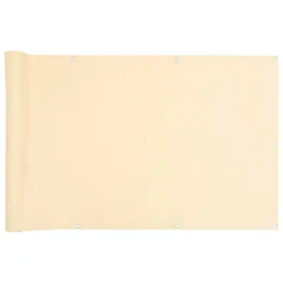 vidaXL Balkonsko platno za zasebnost krem 600x75 cm PVC