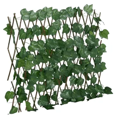 vidaXL Umetna trta raztegljiva ograja zelena 190x60 cm