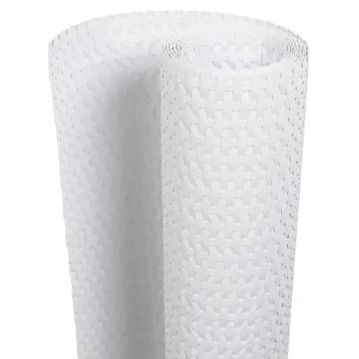 vidaXL Balkonsko platno 10 kosov belo 255x19 cm poli ratan