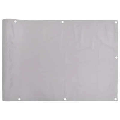 vidaXL Balkonsko platno za zasebnost sivo 500x75 cm PVC