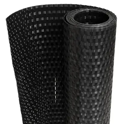 vidaXL Balkonsko platno črno 300x90 cm poli ratan