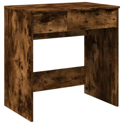 vidaXL Toaletna mizica z ogledalom dimljeni hrast 73x46,5x120 cm