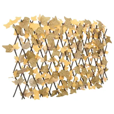 vidaXL Umetni javor raztegljiva ograja oranžna 180x60 cm