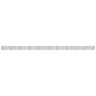vidaXL Mrežna ograja s prirobnico zelena 1,1x25 m