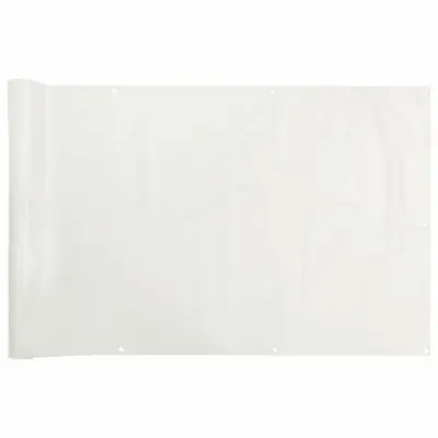 vidaXL Balkonsko platno za zasebnost belo 500x75 cm PVC