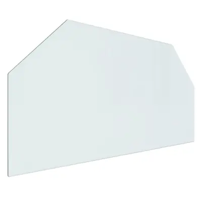 vidaXL Steklena plošča za kamin šestkotna 100x50 cm