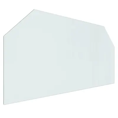 vidaXL Steklena plošča za kamin šestkotna 120x60 cm