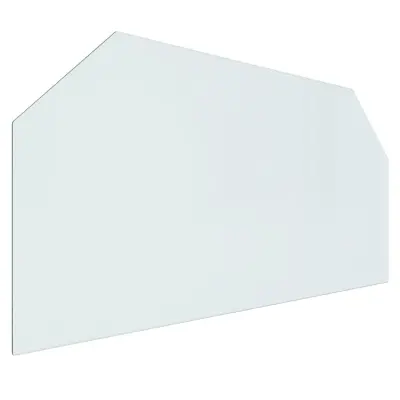 vidaXL Steklena plošča za kamin šestkotna 120x60 cm