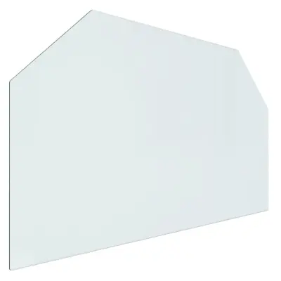 vidaXL Steklena plošča za kamin šestkotna 100x60 cm