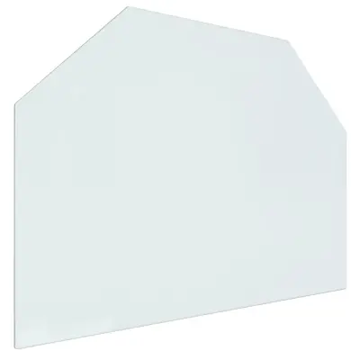 vidaXL Steklena plošča za kamin šestkotna 80x60 cm