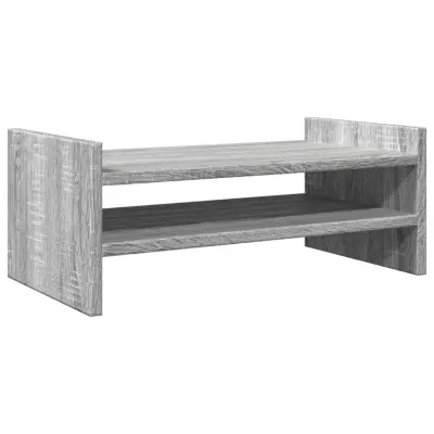 vidaXL Stojalo za zaslon siva sonoma 50x27x20 cm inženirski les
