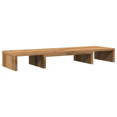vidaXL Stojalo za monitor nastavljivo artisian hrast 80x24x10,5 cm les