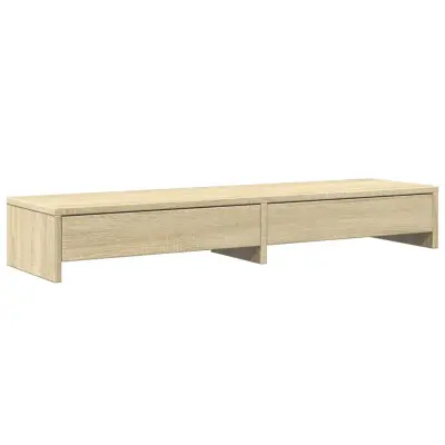 vidaXL Stojalo za zaslon s predali sonoma hrast 100x27x15 cm inž. les
