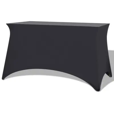The Living Store Raztegljiva Prevleka za Mizo 2 kosa 120x60,5x74 cm Antracitna - Prevleka Za Mizo
