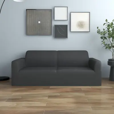 The Living Store Raztegljiva prevleka za dvosed antracit poliester jersey - Prevleka Za Kavč