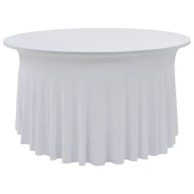 The Living Store Pregrinjala za mizo s krilom 2 kosa 150x74 cm bela - Prevleka Za Mizo