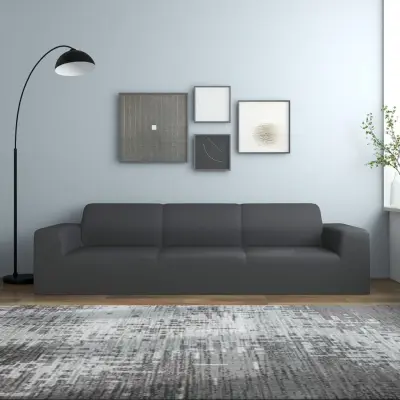 The Living Store Raztegljiva prevleka za kavč štirised antracit poliester jersey - Prevleka Za Kavč