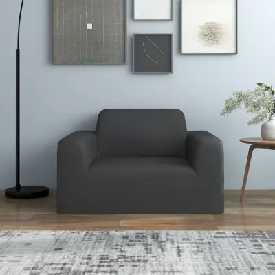 The Living Store Raztegljiva prevleka za kavč antracit poliester jersey - Prevleka Za Kavč