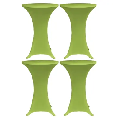 The Living Store Raztegljivo pregrinjalo za mizo 4 kosi 70 cm zeleno - Prevleka Za Mizo